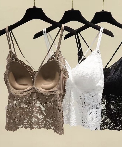Miniministore(ミニミニストア)の「総レースキャミソールカップ付きブラトップ(インナーウェア/肌着・レディース・ブラウン/ホワイト/ブラック/ピンクベージュ・L/M)」の14枚目の写真