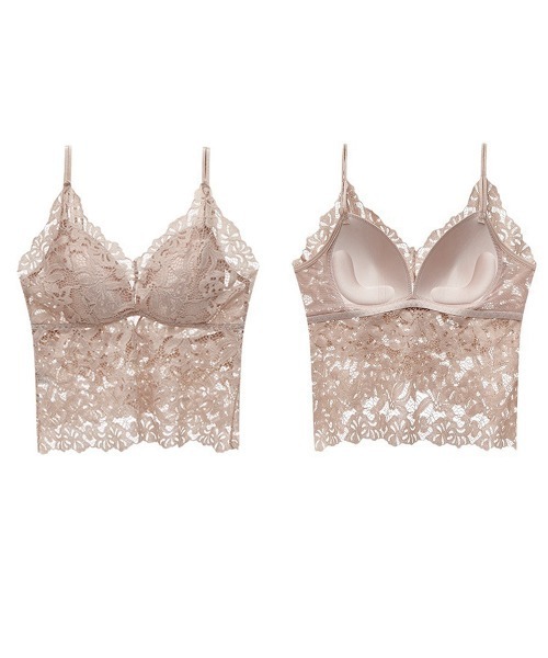 Miniministore(ミニミニストア)の「総レースキャミソールカップ付きブラトップ(インナーウェア/肌着・レディース・ブラウン/ホワイト/ブラック/ピンクベージュ・L/M)」の18枚目の写真