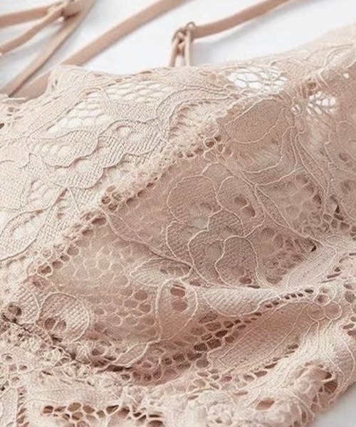 Miniministore(ミニミニストア)の「総レースキャミソールカップ付きブラトップ(インナーウェア/肌着・レディース・ブラウン/ホワイト/ブラック/ピンクベージュ・L/M)」の21枚目の写真