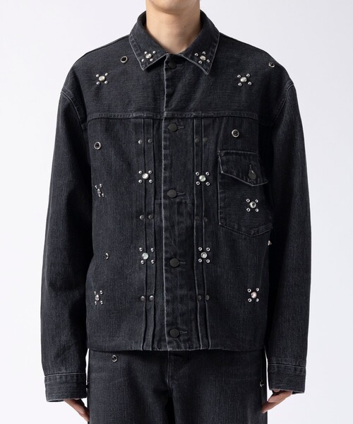 TANAKA / タナカ】THE JEAN JACKET BLACK & SILVER STARS