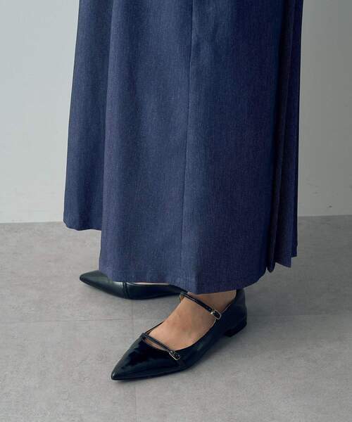 【セール】デニムライクプリーツMIXスカート（スカート）｜YECCA VECCA（イェッカヴェッカ）