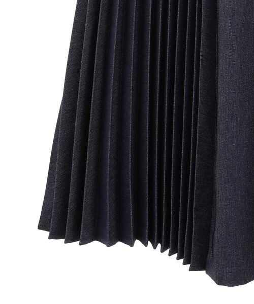 【セール】デニムライクプリーツMIXスカート（スカート）｜YECCA VECCA（イェッカヴェッカ）