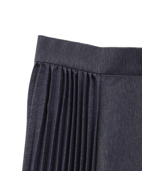 【セール】デニムライクプリーツMIXスカート（スカート）｜YECCA VECCA（イェッカヴェッカ）
