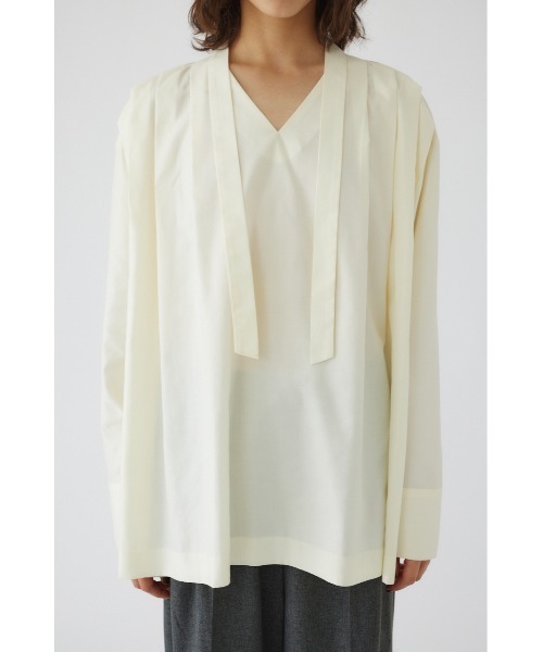 Many tuck tie blouse メニータックタイブラウス（シャツ/ブラウス