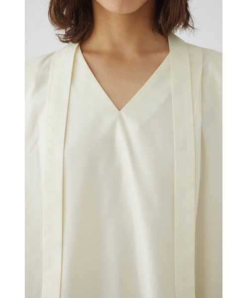 Many tuck tie blouse メニータックタイブラウス（シャツ/ブラウス