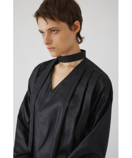 RIM.ARK タックポイントワイドシャツ RIM.ARK（リムアーク）の「Many tuck tie blouse メニータック