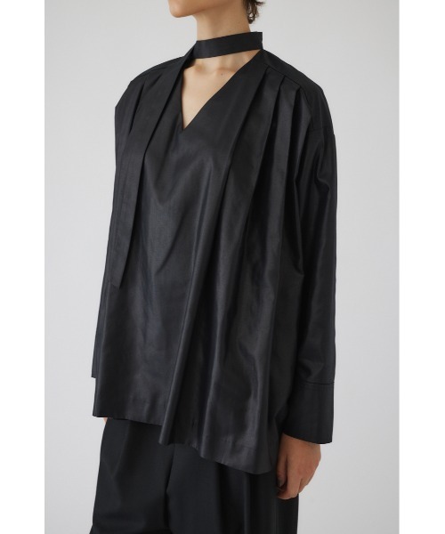 RIM.ARK タックポイントワイドシャツ RIM.ARK（リムアーク）の「Many tuck tie blouse メニータック