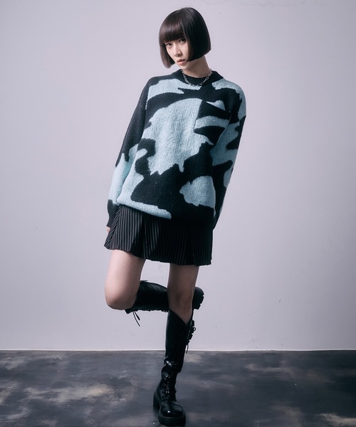 SEN TOKYO(セントーキョー)の「モヘアライククルーネックマーブルニット(ニット/セーター・レディース・ブラウン/ブラック/ブルー・M/L)」の20枚目の写真