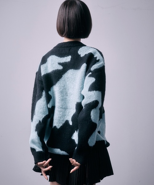 SEN TOKYO(セントーキョー)の「モヘアライククルーネックマーブルニット(ニット/セーター・レディース・ブラウン/ブラック/ブルー・M/L)」の18枚目の写真