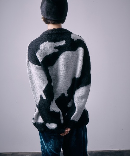 SEN TOKYO(セントーキョー)の「モヘアライククルーネックマーブルニット(ニット/セーター・レディース・ブラウン/ブラック/ブルー・M/L)」の5枚目の写真