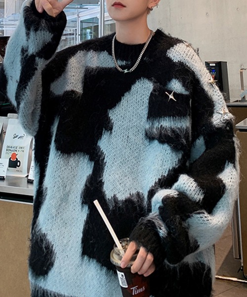 SEN TOKYO(セントーキョー)の「モヘアライククルーネックマーブルニット(ニット/セーター・レディース・ブラウン/ブラック/ブルー・M/L)」の22枚目の写真