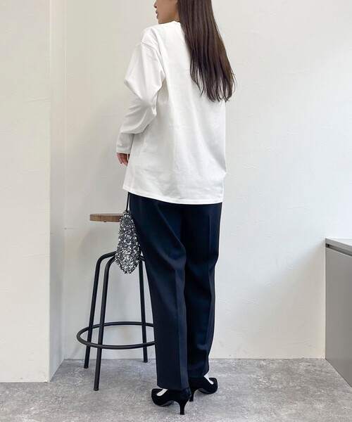 fredy emue(フレディエミュ)の「シルケットPHOTO ロンTシャツ(Tシャツ/カットソー・レディース・チャコールグレー/オフホワイト/ベビーピンク・38)」の8枚目の写真