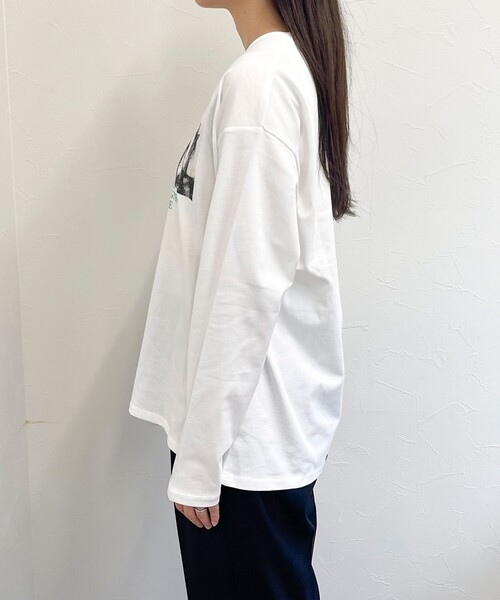 fredy emue(フレディエミュ)の「シルケットPHOTO ロンTシャツ(Tシャツ/カットソー・レディース・チャコールグレー/オフホワイト/ベビーピンク・38)」の16枚目の写真