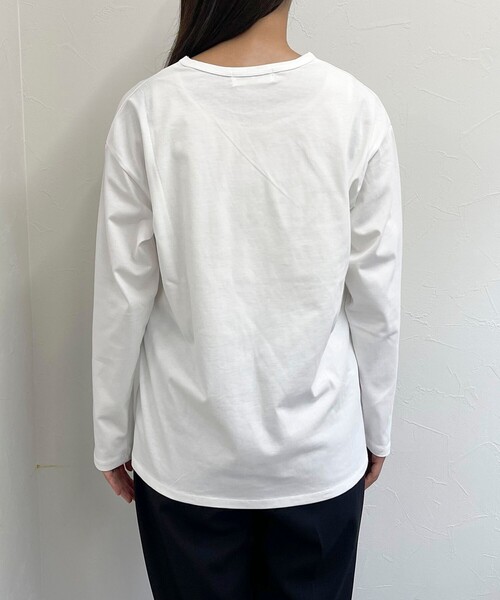 fredy emue(フレディエミュ)の「シルケットPHOTO ロンTシャツ(Tシャツ/カットソー・レディース・チャコールグレー/オフホワイト/ベビーピンク・38)」の17枚目の写真
