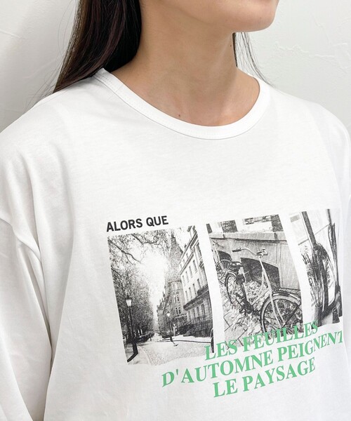 fredy emue(フレディエミュ)の「シルケットPHOTO ロンTシャツ(Tシャツ/カットソー・レディース・チャコールグレー/オフホワイト/ベビーピンク・38)」の18枚目の写真