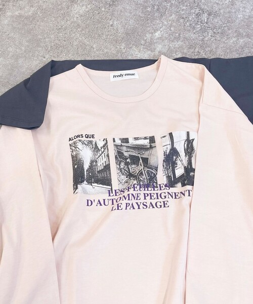 fredy emue(フレディエミュ)の「シルケットPHOTO ロンTシャツ(Tシャツ/カットソー・レディース・チャコールグレー/オフホワイト/ベビーピンク・38)」の22枚目の写真