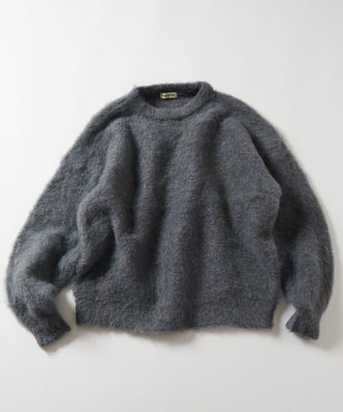 FREAK'S STORE(フリークスストア)の「限定展開 ビッグシルエット ボリューム シャギー クルーネックニット(ニット/セーター・メンズ・ベージュ/グリーン/チャコールグレー/グレー/ブラック・LARGE/SMALL/MEDIUM)」の4枚目の写真