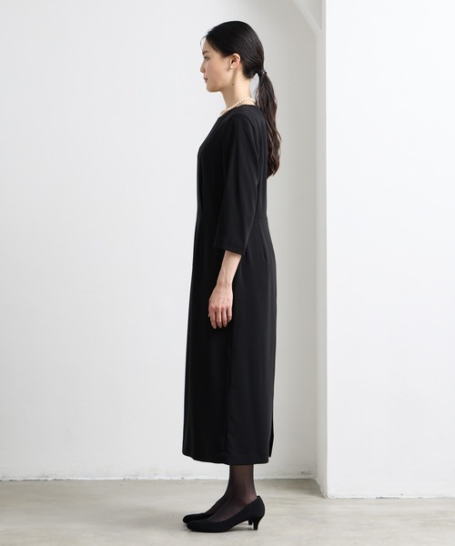 AIMER(エメ)の「【喪服・礼服】マシンウォッシャブル ノーカラーVネックジャケット・ウエストタックタイトワンピース 2点セットブラックフォーマルアンサンブル(スーツセット・レディース・ブラック・9号/7号/13号/11号)」の22枚目の写真