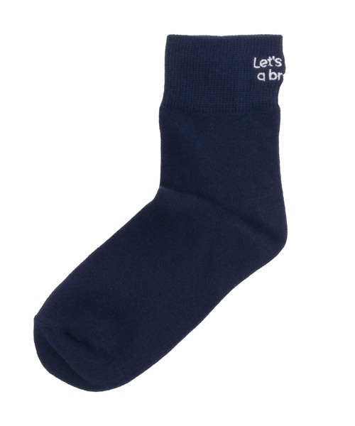NAVY（ネイビー）の「nAvy クォーター丈 ロゴ刺繍ソックス 靴下 23～25cm（ソックス/靴下・レディース・ネイビー/レンガ/ブラック/カーキ/グレー/グリーン/パープル/オレンジ・フリー）」の14枚目の写真