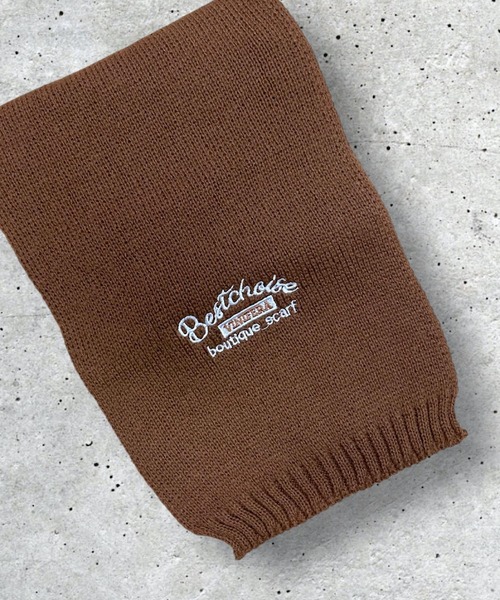 TONE SELECT GOODS(トーンセレクトグッズ)の「urbanfemine./英字ロゴニットマフラー U7354(マフラー・レディース・ブラック/ブラウン/ピンク/レッド/ベージュ・FREE)」の2枚目の写真