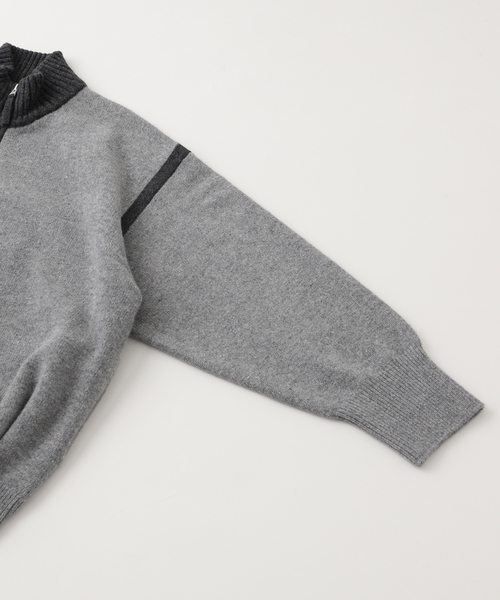 EDIFICE（エディフィス）の「CALMER(カルメール) 別注 ZIP UP カーディガン（カーディガン/ボレロ・メンズ・グレー/ブルー系その他・LARGE/MEDIUM）」の5枚目の写真