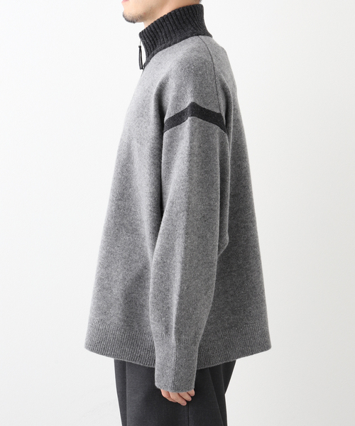 CALMER EDIFICE別注 ZIPUPカーディガン セール】CALMER(カルメール) 別注 ZIP UP カーディガン