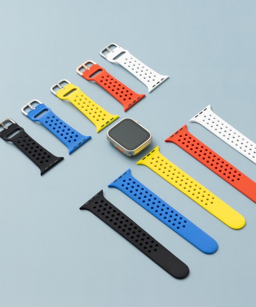 emonique(エモニーク)の「スマートウォッチバンド Apple Watch バンド シリコン製【38/40/41/42/44/45/49mm対応】(デジタル腕時計・レディース・ブラック/ブルー/レッド/ホワイト/イエロー・38/42)」の6枚目の写真