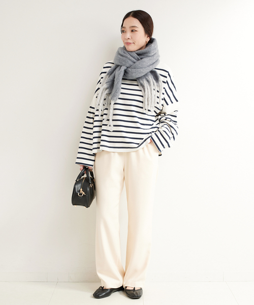 B.C STOCK（ベーセーストック）の「ブークレマフラー（マフラー・レディース・ブルー/イエロー/ピンク/ホワイト/チャコールグレー・FREE）」の6枚目の写真