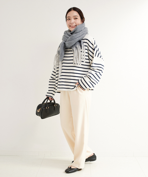 B.C STOCK（ベーセーストック）の「ブークレマフラー（マフラー・レディース・ブルー/イエロー/ピンク/ホワイト/チャコールグレー・FREE）」の7枚目の写真