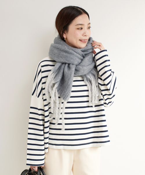 B.C STOCK（ベーセーストック）の「ブークレマフラー（マフラー・レディース・ブルー/イエロー/ピンク/ホワイト/チャコールグレー・FREE）」の9枚目の写真