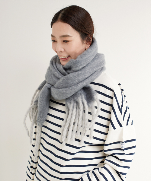 B.C STOCK（ベーセーストック）の「ブークレマフラー（マフラー・レディース・ブルー/イエロー/ピンク/ホワイト/チャコールグレー・FREE）」の10枚目の写真