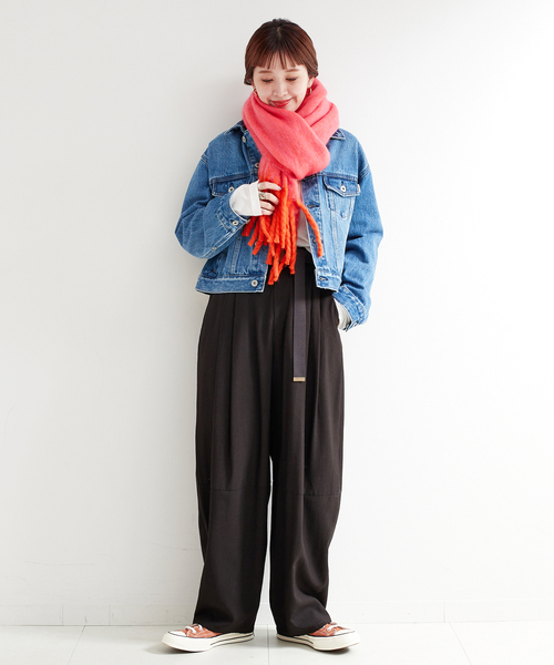 B.C STOCK（ベーセーストック）の「ブークレマフラー（マフラー・レディース・ブルー/イエロー/ピンク/ホワイト/チャコールグレー・FREE）」の20枚目の写真