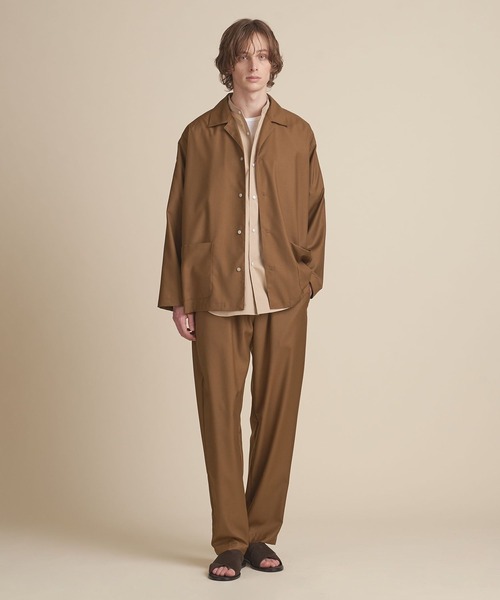 UNITED ARROWS（ユナイテッドアローズ）の「【マルチサイズ】ドレープ ラペル シャツジャケット ーセットアップ対応ー（シャツ/ブラウス・メンズ・ブラウン/ブラック/オリーブ/ネイビー/ベージュ/ダークグレー・マルチサイズ）」の8枚目の写真