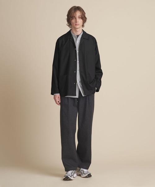 UNITED ARROWS（ユナイテッドアローズ）の「【マルチサイズ】ドレープ ラペル シャツジャケット ーセットアップ対応ー（シャツ/ブラウス・メンズ・ブラウン/ブラック/オリーブ/ネイビー/ベージュ/ダークグレー・マルチサイズ）」の10枚目の写真