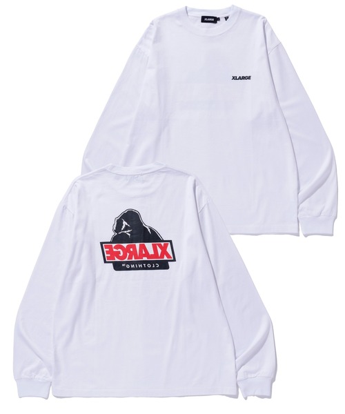 XLARGE（エクストララージ）の「【販売終了】BACKSIDE OG L/S TEE（Tシャツ/カットソー・メンズ・ブラック/ホワイト/ブラウン/ネイビー・S/M/L/XL/XXL）」の2枚目の写真