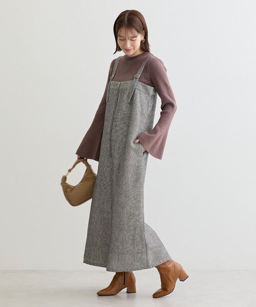 ELENCARE DUE（エレンカーレデュエ）の「・ELENCARE DUE ツイードZIPUPジャンスカ（ジャンパースカート・レディース・ベージュ・FREE）」の11枚目の写真