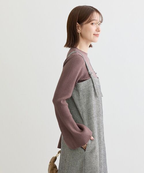 ELENCARE DUE（エレンカーレデュエ）の「・ELENCARE DUE ツイードZIPUPジャンスカ（ジャンパースカート・レディース・ベージュ・FREE）」の14枚目の写真