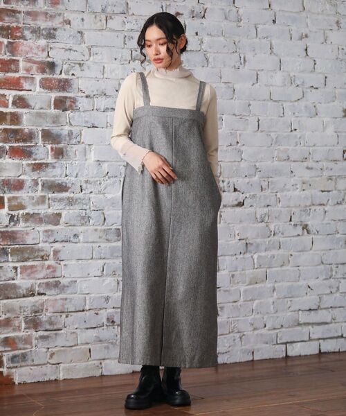 ELENCARE DUE（エレンカーレデュエ）の「・ELENCARE DUE ツイードZIPUPジャンスカ（ジャンパースカート・レディース・ベージュ・FREE）」の19枚目の写真