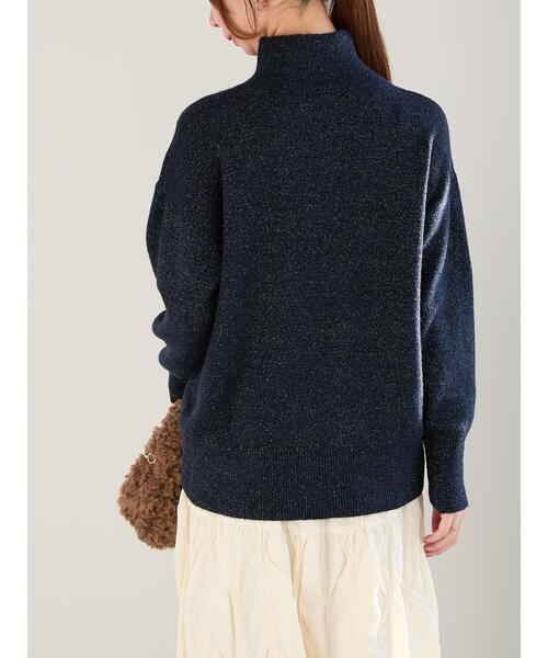 Te chichi（テチチ）の「ミックスラメハイネックニット（ニット/セーター・レディース・ブラック/ネイビー/オフホワイト・F）」の11枚目の写真