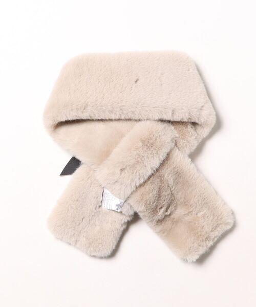 flower（フラワー）の「リボンファーマフラー（マフラー・レディース・ベージュ/ブラウン・FREE）」の8枚目の写真