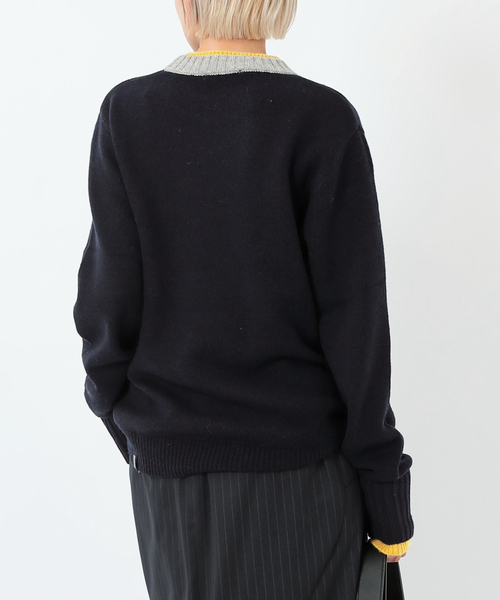 AP STUDIO（エーピーストゥディオ）の「【Bomboogie/ボンブーギ】バイカラープルオーバー（ニット/セーター・レディース・ネイビー・FREE）」の15枚目の写真