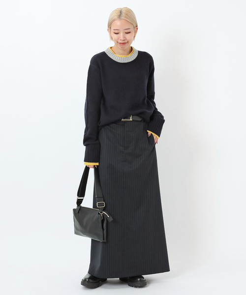 AP STUDIO（エーピーストゥディオ）の「【Bomboogie/ボンブーギ】バイカラープルオーバー（ニット/セーター・レディース・ネイビー・FREE）」の16枚目の写真