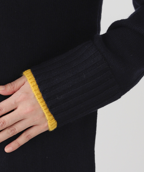 AP STUDIO（エーピーストゥディオ）の「【Bomboogie/ボンブーギ】バイカラープルオーバー（ニット/セーター・レディース・ネイビー・FREE）」の8枚目の写真