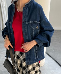 ラブティックボンボン⭐︎フリルビッグカラーGジャン フリルビッグカラーGジャン | La boutique BonBon(ラブティック