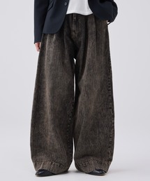 soerte(\Ge)WIDE BUGGY VINTAGE LIKE DENIM PANTS " MUD DYEING / WASHED "/ChoM[Be[WCNfjpc(fjpc)