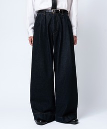 soerte（ソエルテ）の「Wide Buggy Vintage Like Denim Pants / ワイドバギーヴィンテージライクデニムパンツ（デニムパンツ）」