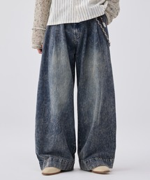 soerte(\Ge)WIDE BUGGY VINTAGE LIKE DENIM PANTS " MUD DYEING / WASHED "/ChoM[Be[WCNfjpc(fjpc)