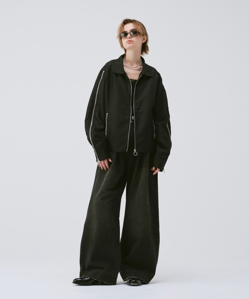 WIDE BUGGY VINTAGE LIKE DENIM PANTS サイズ3 soerte ジーンズ WIDE BUGGY VINTAGE LIKE DENIM PANTS ” MUD