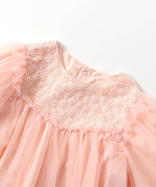 apres les cours（アプレレクール）の「【フォーマル対応/ジュニア対応】ヨークレースチュールワンピース＿アプレレクールマシェリ（ワンピース・キッズ・アイボリー/サーモンピンク・140/90/110/120/80/130/100）」の12枚目の写真