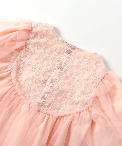 apres les cours（アプレレクール）の「【フォーマル対応/ジュニア対応】ヨークレースチュールワンピース＿アプレレクールマシェリ（ワンピース・キッズ・アイボリー/サーモンピンク・140/90/110/120/80/130/100）」の11枚目の写真